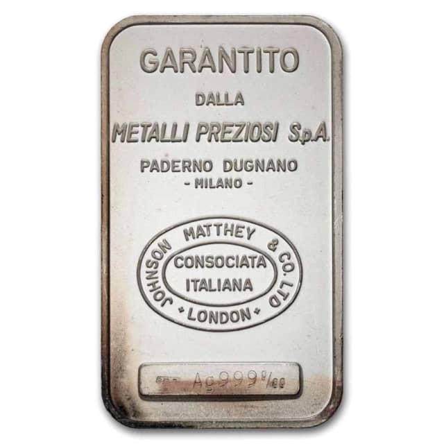 1 oz Silver Bar - Johnson Matthey