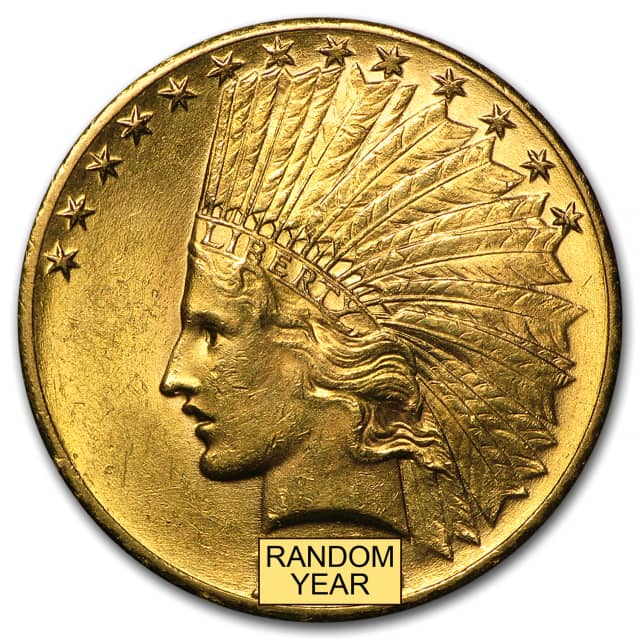 $10 Indian Gold Eagle Coin (Random Year)