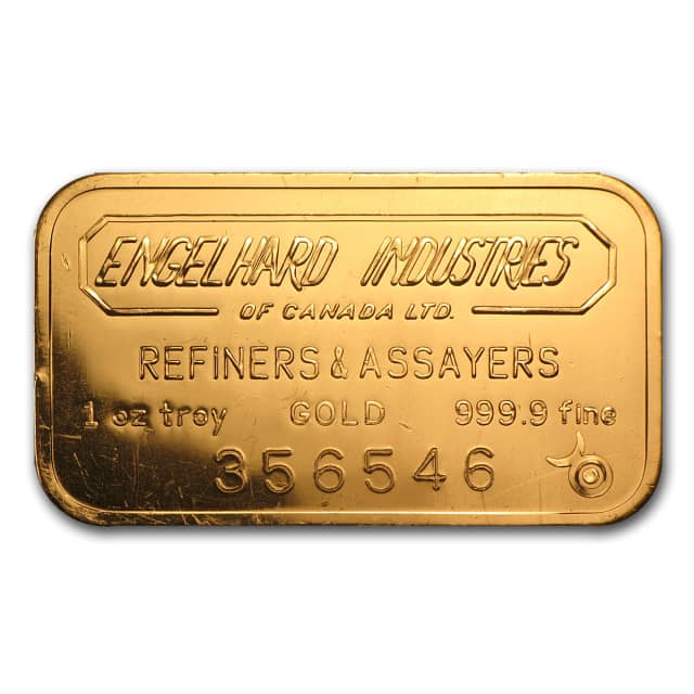 1 oz Engelhard Gold Bar