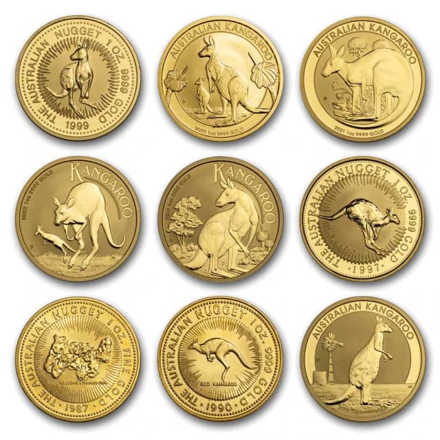 1 oz Gold Kangaroo Coin BU (Random Year)