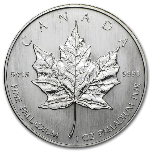 1 oz Canadian Palladium Maple Leaf Coin (Random Year)